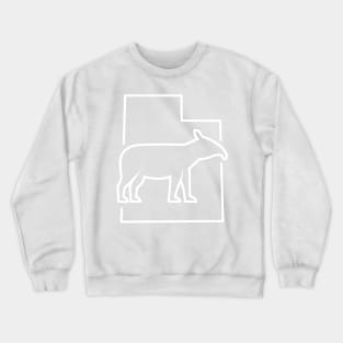 Utah Horse - tapir (white outline) Crewneck Sweatshirt